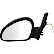 955-353 Driver Side Mirror, Power Adjust, Non-Heated, Manual Folding, Black, No Signal Light, No Memory, No Puddle Light, No Auto-Dim, No Blind Spot Feature