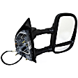 955-364 Passenger Side Mirror, Power Adjust, Non-Heated, Manual Folding, Black, No Signal Light, Without Memory Recall, No Puddle Light, No Auto-Dimming, No Blind Spot Feature