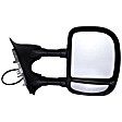 955-364 Passenger Side Mirror, Power Adjust, Non-Heated, Manual Folding, Black, No Signal Light, Without Memory Recall, No Puddle Light, No Auto-Dimming, No Blind Spot Feature