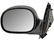 955-365 Driver Side Mirror, Manual Adjust, Non-Heated, Non-Folding, Black and Chrome, No Signal Light, No Memory, No Puddle Light, No Auto-Dim, No Blind Spot Feature