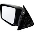955-379 Driver Side Mirror, Manual Adjust, Non-Heated, Non-Folding, Black, No Signal Light, No Memory, No Puddle Light, No Auto-Dim, No Blind Spot Feature