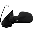 955-391 Driver Side Mirror, Power Adjust, Non-Heated, Manual Folding, Black, No Signal Light, No Memory, No Puddle Light, No Auto-Dim, No Blind Spot Feature