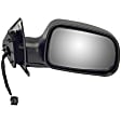 955-409 Passenger Side Mirror, Power Adjust, Non-Heated, Manual Folding, Black, No Signal Light, No Memory, No Puddle Light, No Auto-Dim, No Blind Spot Feature