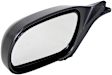 955-420 Driver Side Mirror, Power Adjust, Non-Heated, Manual Folding, Black, No Signal Light, No Memory, No Puddle Light, No Auto-Dim, No Blind Spot Feature