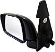 955-449 Driver Side Mirror, Manual Adjust, Non-Heated, Non-Folding, Black, No Signal Light, No Memory, No Puddle Light, No Auto-Dim, No Blind Spot Feature