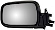 955-481 Driver Side Mirror, Manual Adjust, Non-Heated, Manual Folding, Black, No Signal Light, No Memory, No Puddle Light, No Auto-Dim, No Blind Spot Feature