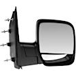 955-496 Passenger Side Mirror, Manual Adjust, Non-Heated, Manual Folding, Black, No Signal Light, No Memory, No Puddle Light, No Auto-Dim, No Blind Spot Feature