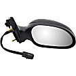 955-500 Passenger Side Mirror, Power Adjust, Heated, Non-Folding, Black, No Signal Light, No Memory, No Puddle Light, No Auto-Dim, No Blind Spot Feature