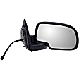955-529 Passenger Side Mirror, Power Adjust, Heated, Manual Folding, Black, No Signal Light, No Memory, With Puddle Light, No Auto-Dim, No Blind Spot Feature