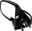 955-530 Driver Side Mirror, Power Adjust, Heated, Manual Folding, Black, No Signal Light, No Memory, With Puddle Light, No Auto-Dim, No Blind Spot Feature