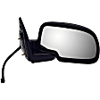 955-531 Passenger Side Mirror, Power Adjust, Heated, Manual Folding, Black, No Signal Light, No Memory, No Puddle Light, No Auto-Dim, No Blind Spot Feature