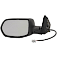 955-706 Driver Side Mirror, Power Adjust, Non-Heated, Power Folding, Black, No Signal Light, No Memory, No Puddle Light, No Auto-Dim, No Blind Spot Feature