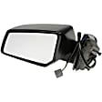 955-741 Driver Side Mirror, Power Adjust, Heated, Manual Folding, Black, No Signal Light, No Memory, No Puddle Light, No Auto-Dim, No Blind Spot Feature