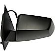 955-741 Driver Side Mirror, Power Adjust, Heated, Manual Folding, Black, No Signal Light, No Memory, No Puddle Light, No Auto-Dim, No Blind Spot Feature