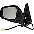 955-793 Driver Side Mirror, Power Adjust, Non-Heated, Manual Folding, Black, No Signal Light, No Memory, No Puddle Light, No Auto-Dim, No Blind Spot Feature