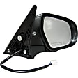 955-800 Passenger Side Mirror, Power Adjust, Heated, Manual Folding, Black, No Signal Light, No Memory, No Puddle Light, No Auto-Dim, No Blind Spot Feature