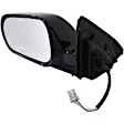 955-814 Driver Side Mirror, Power Adjust, Non-Heated, Manual Folding, Black, No Signal Light, No Memory, No Puddle Light, No Auto-Dim, No Blind Spot Feature