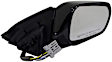 955-817 Passenger Side Mirror, Power Adjust, Heated, Power Folding, Black, No Signal Light, No Memory, No Auto-Dim
