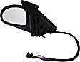 955-818 Driver Side Mirror, Power Adjust, Non-Heated, Power Folding, Black, No Signal Light, With Memory, No Auto-Dim