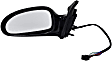955-818 Driver Side Mirror, Power Adjust, Non-Heated, Power Folding, Black, No Signal Light, With Memory, No Auto-Dim