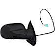 955-823 Passenger Side Mirror, Power Adjust, Non-Heated, Manual Folding, Black, No Signal Light, No Memory, No Puddle Light, No Auto-Dim, No Blind Spot Feature