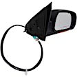 955-825 Passenger Side Mirror, Power Adjust, Non-Heated, Manual Folding, Black, In-housing Signal Light, With Memory, No Puddle Light, No Auto-Dim, No Blind Spot Feature