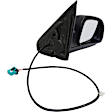 955-829 Passenger Side Mirror, Power Adjust, Non-Heated, Manual Folding, Black, No Signal Light, No Memory, No Puddle Light, No Auto-Dim, No Blind Spot Feature