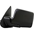 955-836 Driver Side Mirror, Manual Adjust, Non-Heated, Manual Folding, Black, No Signal Light, No Memory, No Puddle Light, No Auto-Dim, No Blind Spot Feature