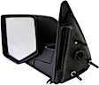 955-842 Driver Side Mirror, Power Adjust, Non-Heated, Power Folding, Black, No Signal Light, No Memory, No Puddle Light, No Auto-Dim, No Blind Spot Feature