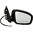 955-866 Passenger Side Mirror, Power Adjust, Heated, Manual Folding, Black, No Signal Light, No Memory, No Puddle Light, No Auto-Dim, No Blind Spot Feature