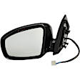 955-867 Driver Side Mirror, Power Adjust, Heated, Power Folding, Black, No Signal Light, No Memory, No Puddle Light, No Auto-Dim, No Blind Spot Feature