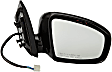955-868 Passenger Side Mirror, Power Adjust, Non-Heated, Power Folding, Black, No Signal Light, With Memory, No Auto-Dimming