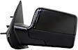 955-878 Driver Side Mirror, Power Adjust, Non-Heated, Power Folding, Black, No Signal Light, No Auto-Dim