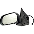 955-880 Driver Side Mirror, Power Adjust, Heated, Power Folding, Black, No Signal Light, With Memory, No Puddle Light, No Auto-Dim, No Blind Spot Feature