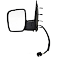 955-882 Driver Side Mirror, Power Adjust, Non-Heated, Manual Folding, Black, No Signal Light, No Memory, No Puddle Light, No Auto-Dim, No Blind Spot Feature