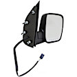955-885 Passenger Side Mirror, Power Adjust, Non-Heated, Manual Folding, Black, No Signal Light, No Memory, No Puddle Light, No Auto-Dim, No Blind Spot Feature