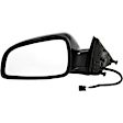 955-902 Driver Side Mirror, Power Adjust, Non-Heated, Manual Folding, Black, No Signal Light, No Memory, No Puddle Light, No Auto-Dim, No Blind Spot Feature