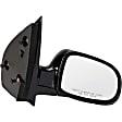 955-919 Passenger Side Mirror, Manual Adjust, Non-Heated, Manual Folding, Black, No Signal Light, No Memory, No Puddle Light, No Auto-Dim, No Blind Spot Feature