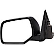 955-930 Driver Side Mirror, Power Adjust, Non-Heated, Manual Folding, Black, No Signal Light, No Memory, No Puddle Light, No Auto-Dim, No Blind Spot Feature
