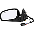 955-934 Driver Side Mirror, Power Adjust, Heated, Manual Folding, Black, No Signal Light, No Memory, No Puddle Light, No Auto-Dim, No Blind Spot Feature