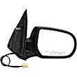 955-963 Passenger Side Mirror, Power Adjust, Non-Heated, Manual Folding, Black, No Signal Light, No Memory, No Puddle Light, No Auto-Dim, No Blind Spot Feature