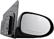 959-120 Passenger Side Mirror, Manual Adjust, Non-Heated, Non-Folding, Black, No Signal Light, No Memory, No Puddle Light, No Auto-Dim, No Blind Spot Feature