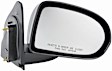 959-127 Passenger Side Mirror, Manual Adjust, Non-Heated, Manual Folding, Black, No Signal Light, No Memory, No Puddle Light, No Auto-Dim, No Blind Spot Feature