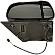 959-216 Passenger Side Mirror, Power Adjust, Non-Heated, Power Folding, Black, No Signal Light, No Memory, No Puddle Light, No Auto-Dimming, With Blind Spot Detection in Glass