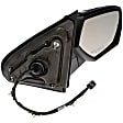 959-217 Passenger Side Mirror, Power Adjust, Non-Heated, Power Folding, Black, No Signal Light, No Memory, No Puddle Light, No Auto-Dim, No Blind Spot Feature