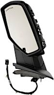 959-218 Driver Side Mirror, Power Adjust, Non-Heated, Power Folding, Black, No Signal Light, No Memory, No Puddle Light, No Auto-Dim, No Blind Spot Feature
