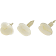 963-015 AutoGrade Series Clips & Fasteners - White, Nylon, Universal, Set of 6