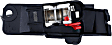 96474 Front, Driver Side Chrome Lever with Black Bezel Interior Door Handle, Without Door Lock Button, Help Series