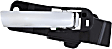 96475 Front, Passenger Side Chrome Lever with Black Bezel Interior Door Handle, Without Door Lock Button, Help Series