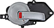 96482 Front, Driver Side Chrome Lever with Black Bezel Interior Door Handle, Without Door Lock Button, Help Series